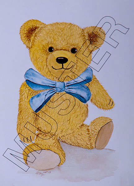 Teddy with Blue Bow