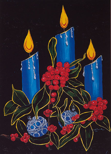 Three Blue Candles